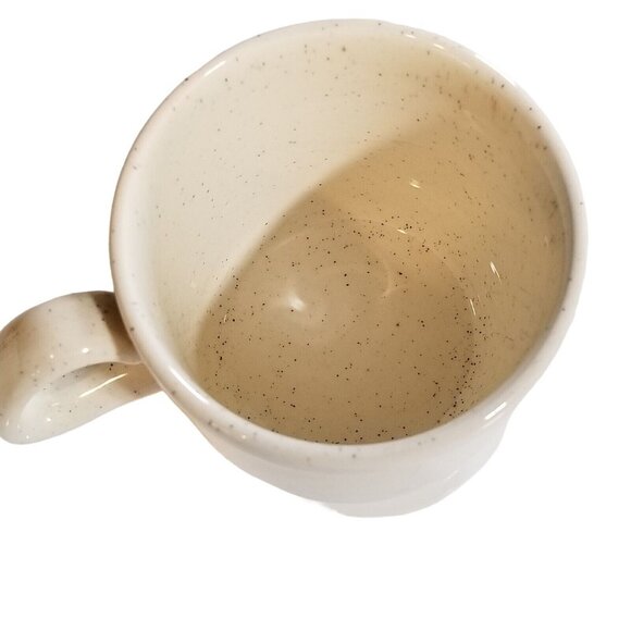 Vintage Made In USA Coffee Mug Cup Stackable Farmhouse Beige Lot of 8 Restaurant - Picture 6 of 9